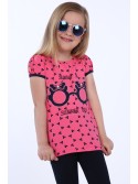 Girls\' blouse with patterns, amaranth NDZ8197 - Online store - Boutique